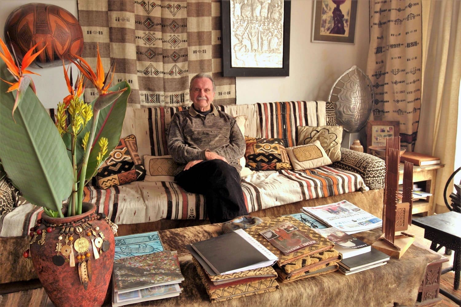 Alan Donovan in living room.