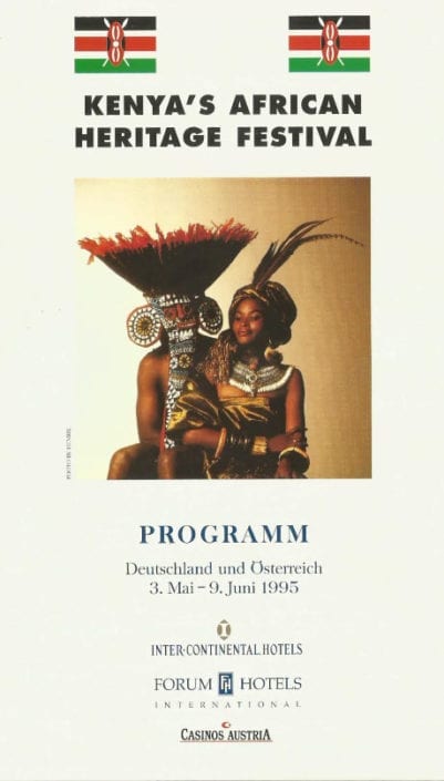 African Heritage Festival 1995 Tour of Europe - Programme